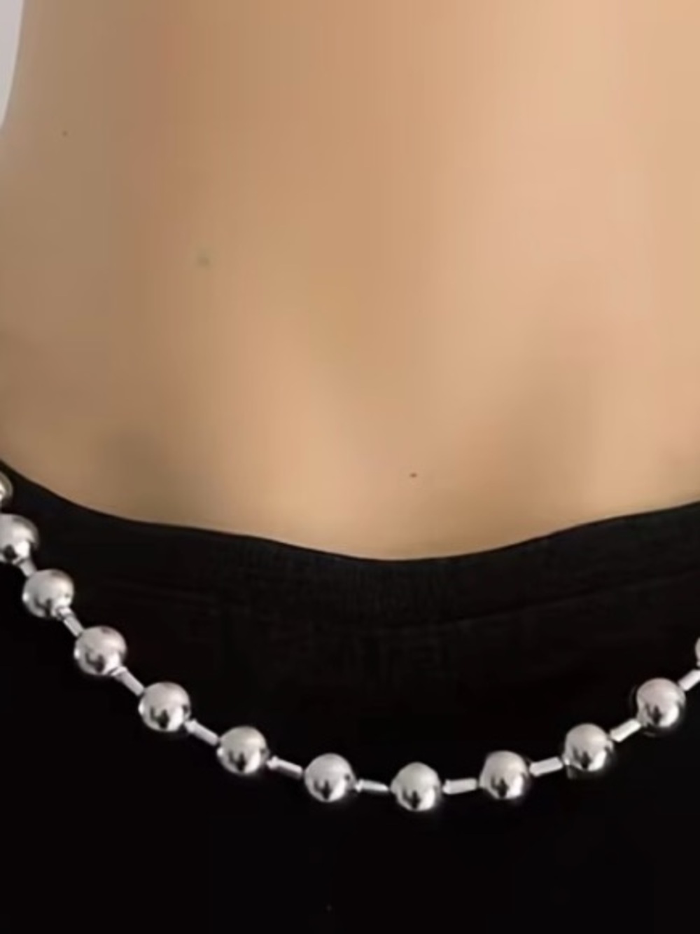Silver Bead Chain Waist Necklace - Women Jewelry